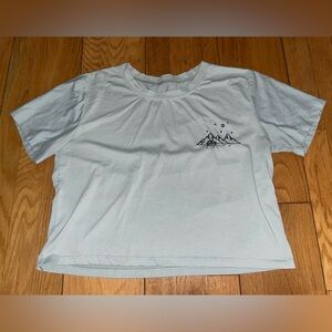 Mint Graphic Crop Top